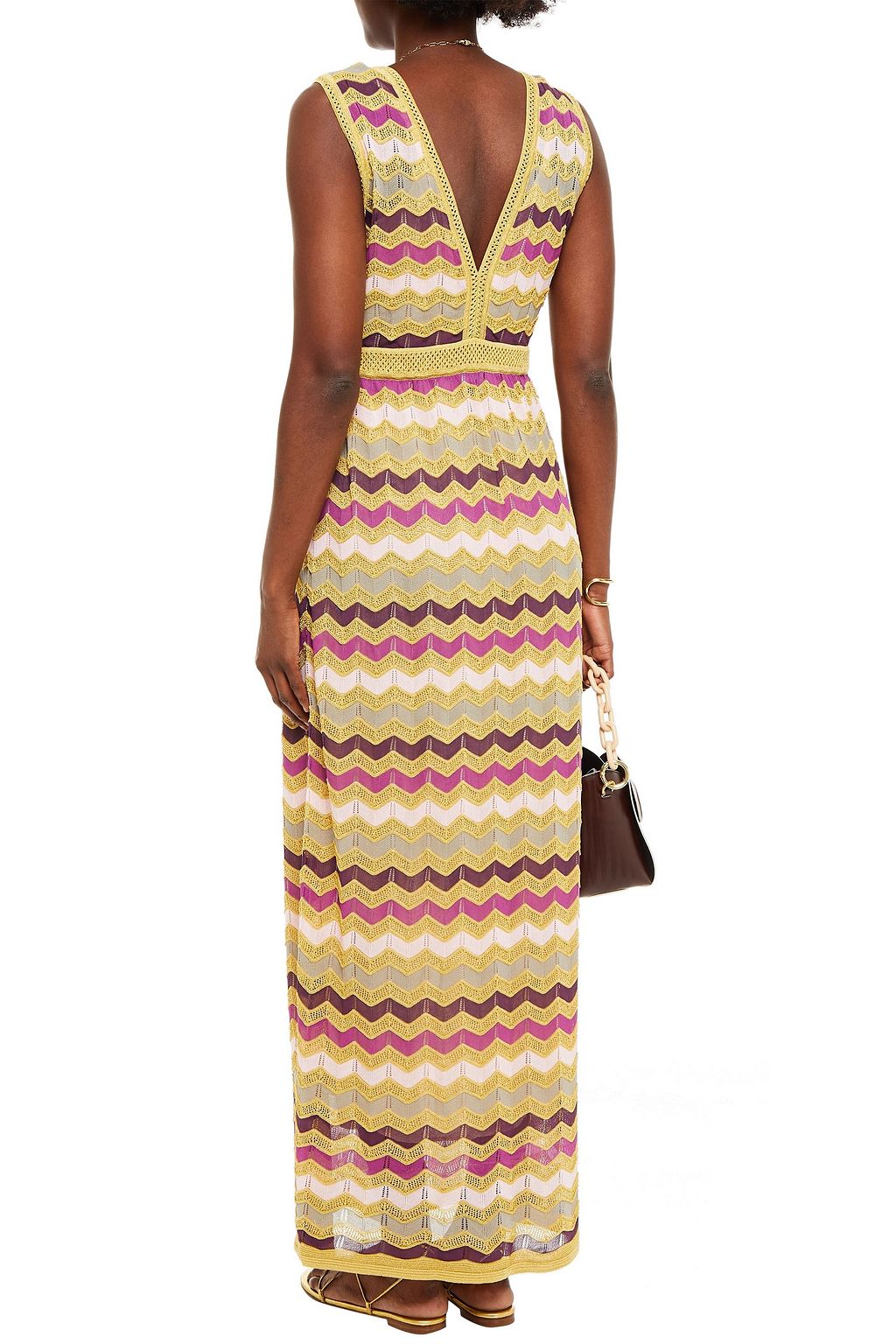 M MISSONI Crochet-knit cotton-blend maxi dress