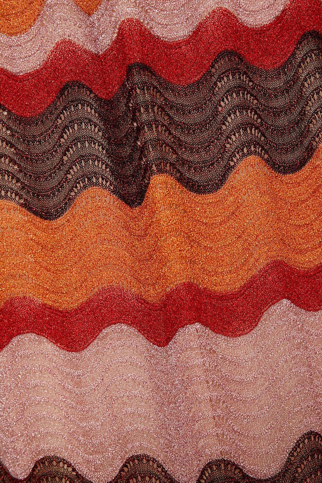 M MISSONI Metallic crochet-knit maxi dress