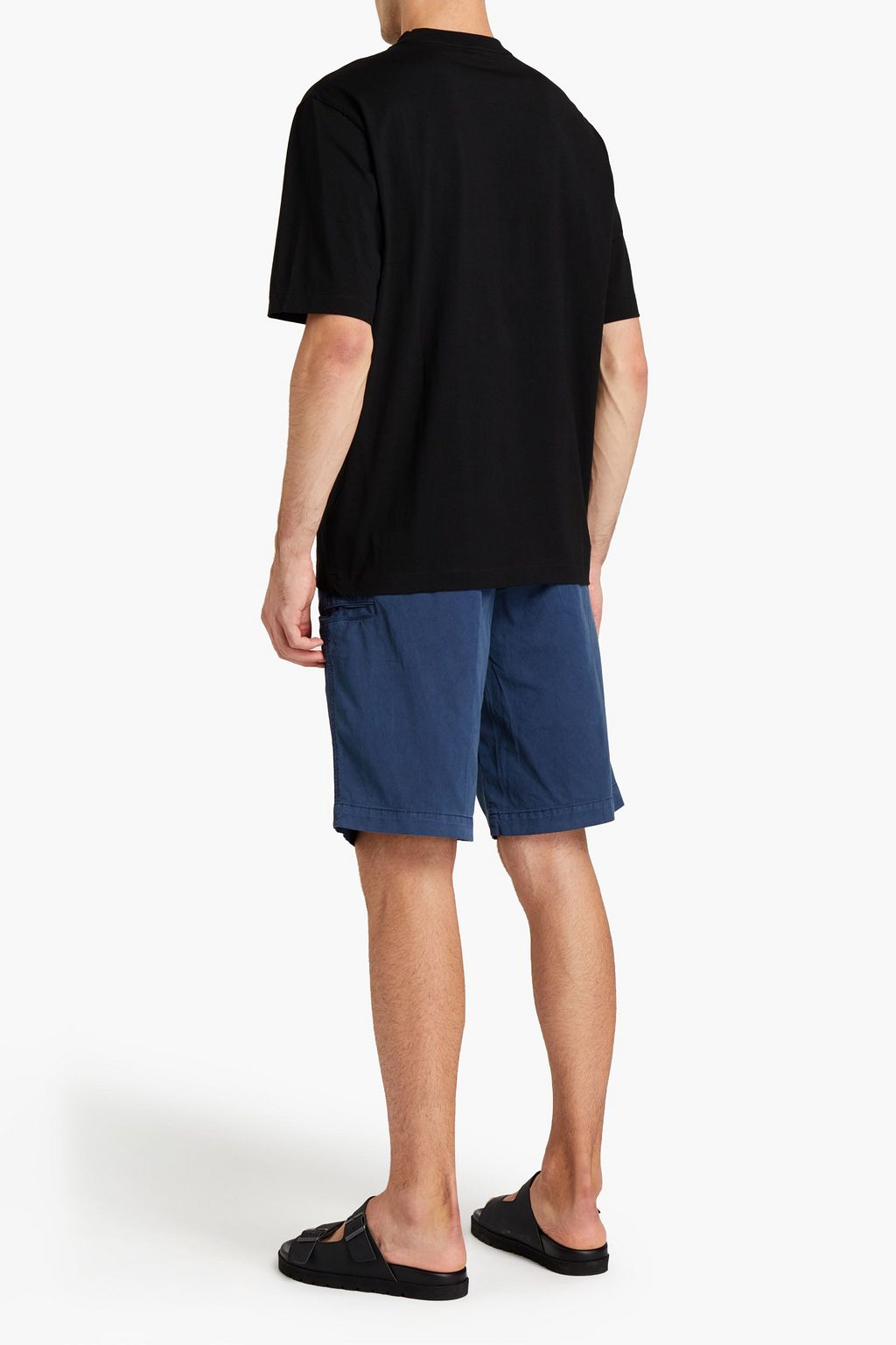 DUNHILL Embroidered printed cotton-jersey T-shirt