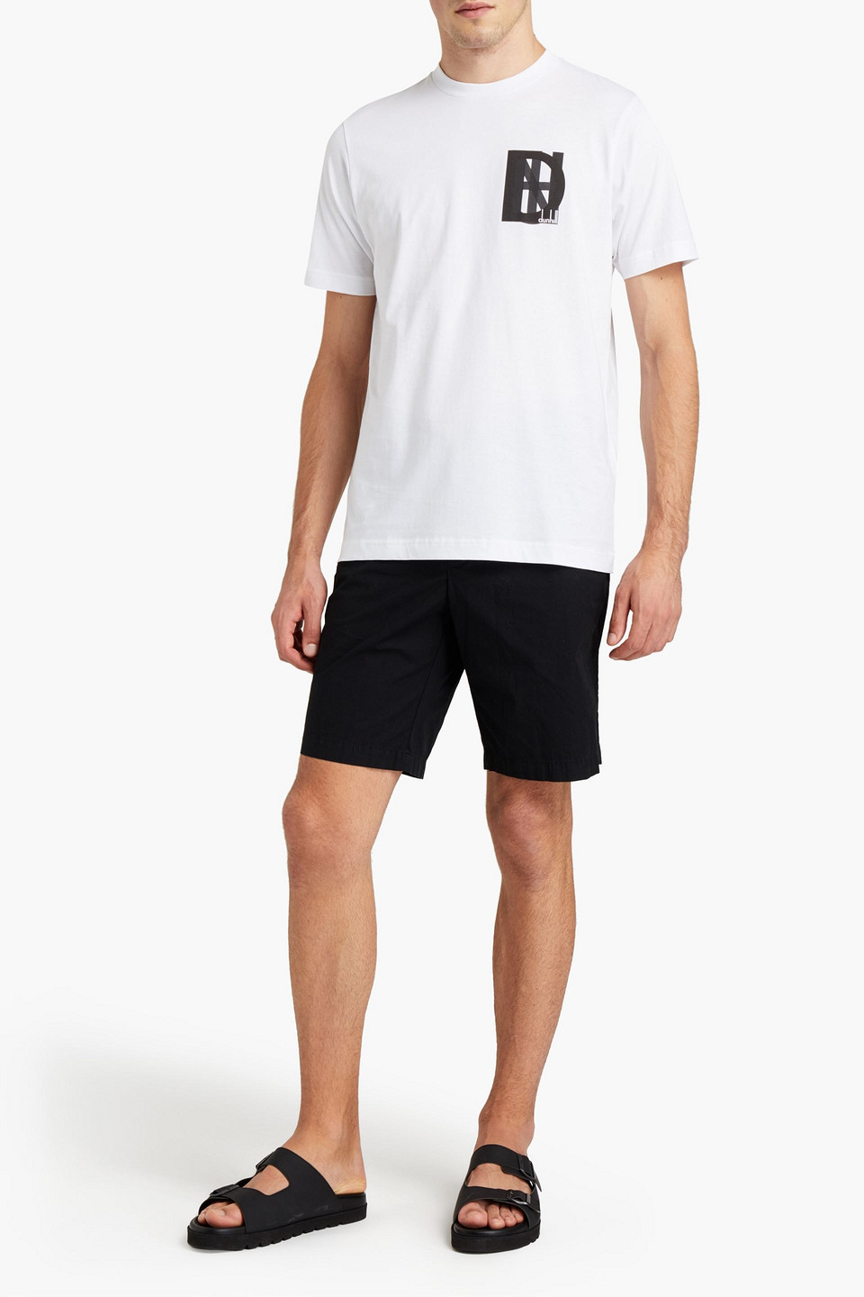 Dunhill Man Printed Cotton-jersey T-shirt In White