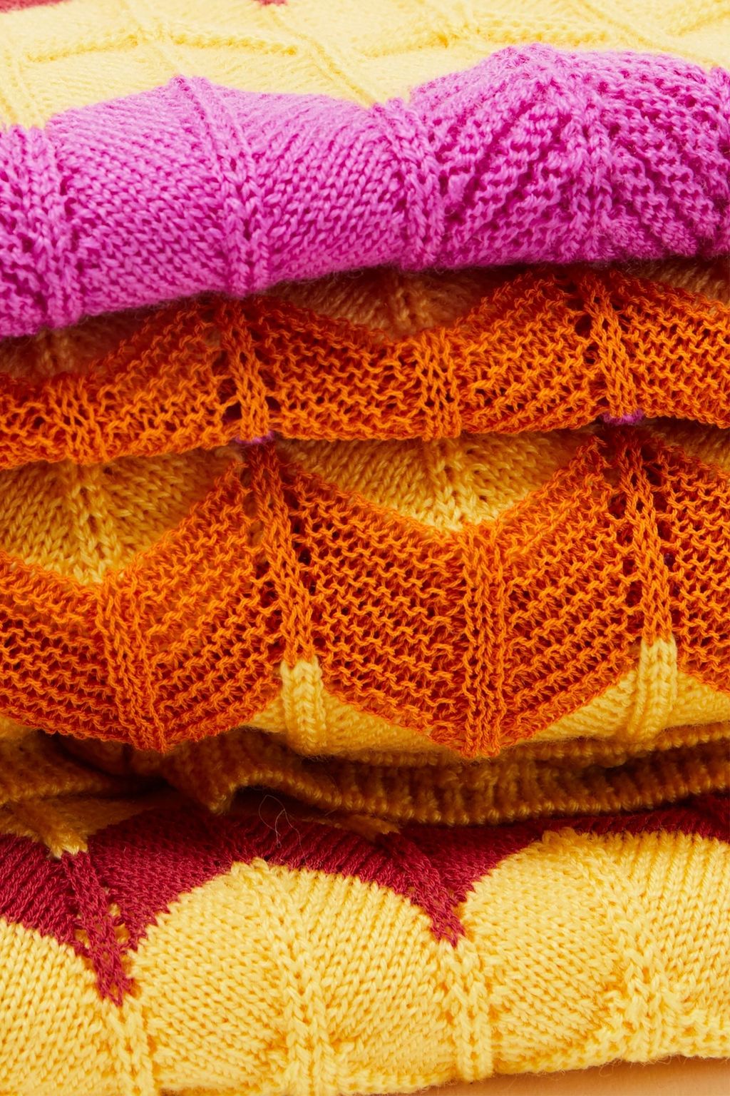M MISSONI Crochet-knit wool and cotton-blend scarf