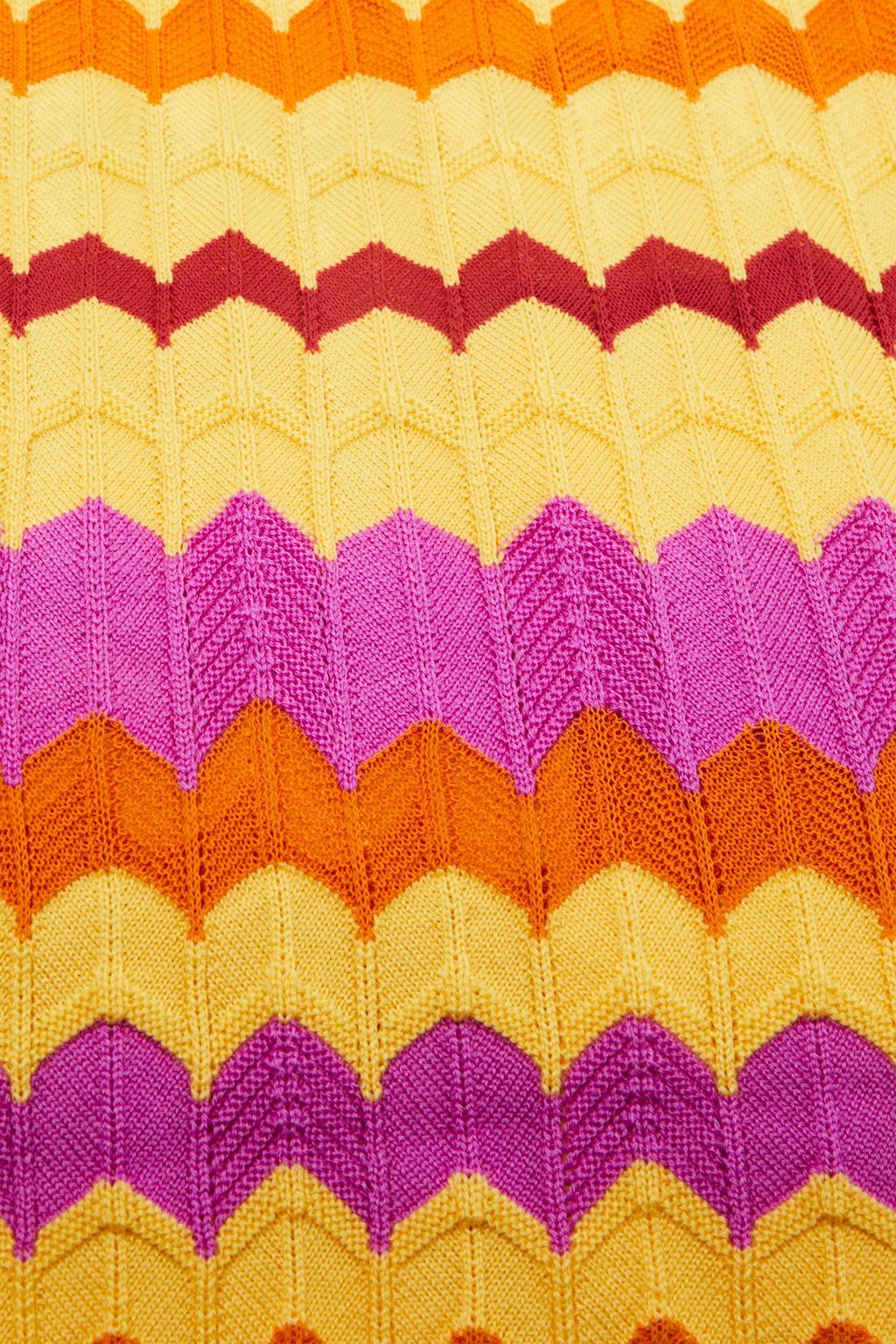M MISSONI Crochet-knit wool and cotton-blend scarf