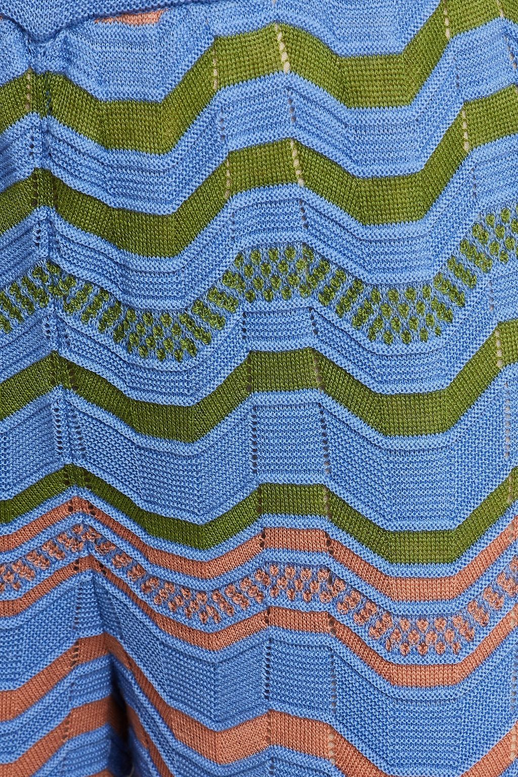 M MISSONI Crochet-knit wool wide-leg pants
