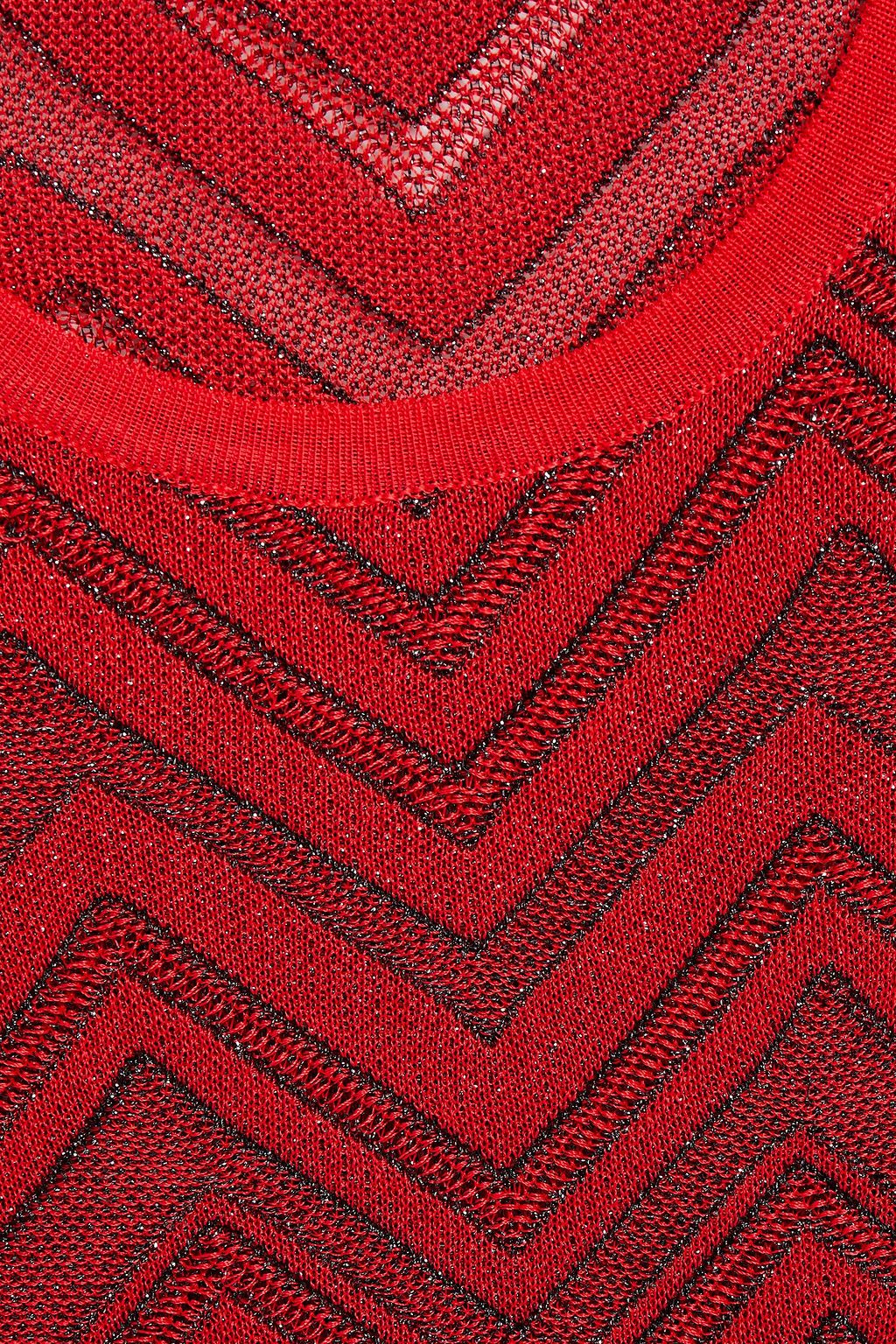 M MISSONI Metallic crochet-knit top