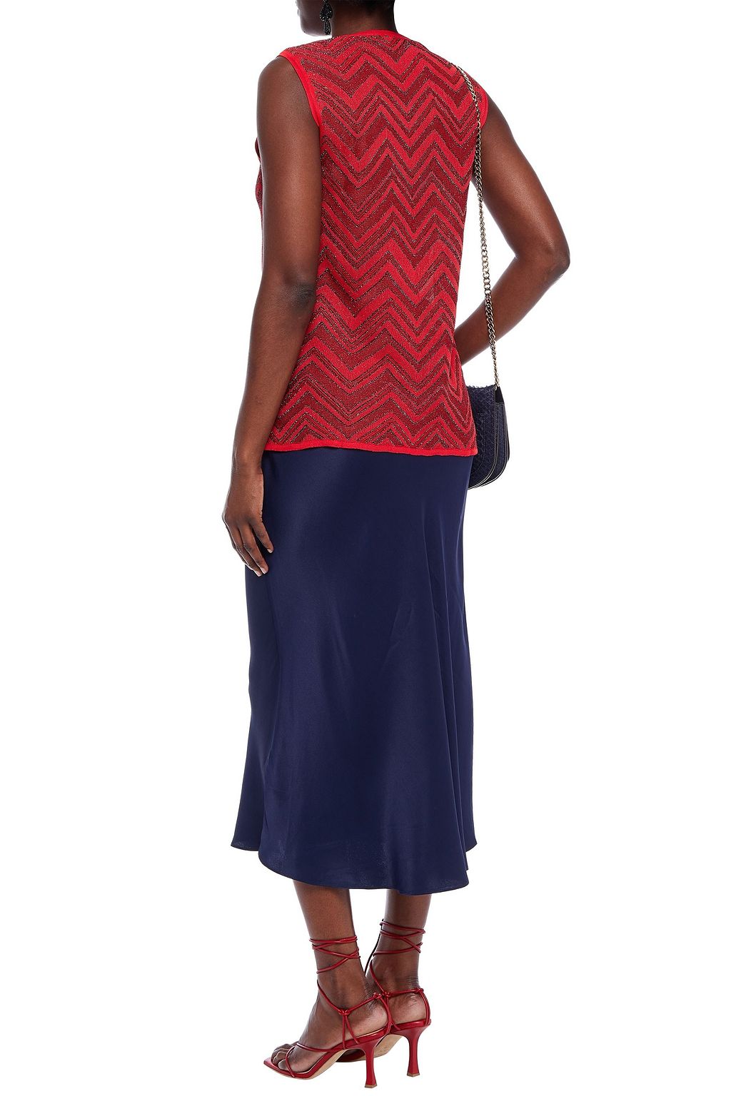 M MISSONI Metallic crochet-knit top