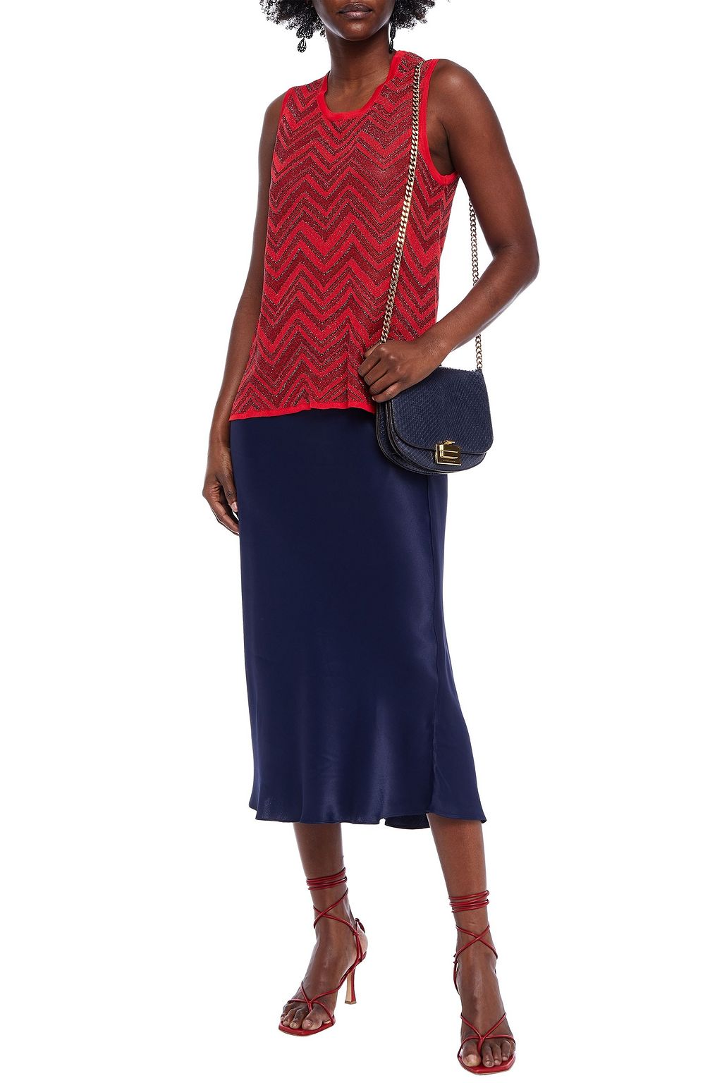 M MISSONI Metallic crochet-knit top