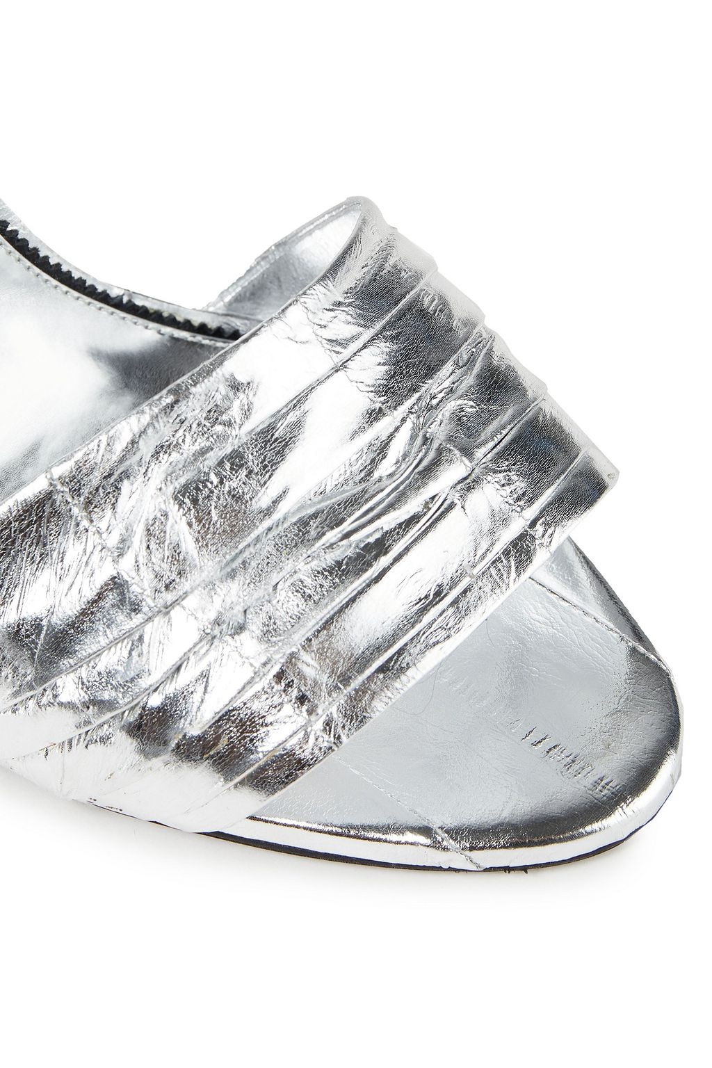 TOM FORD Sandalen aus Aalleder mit Metallic-Effekt und Falten