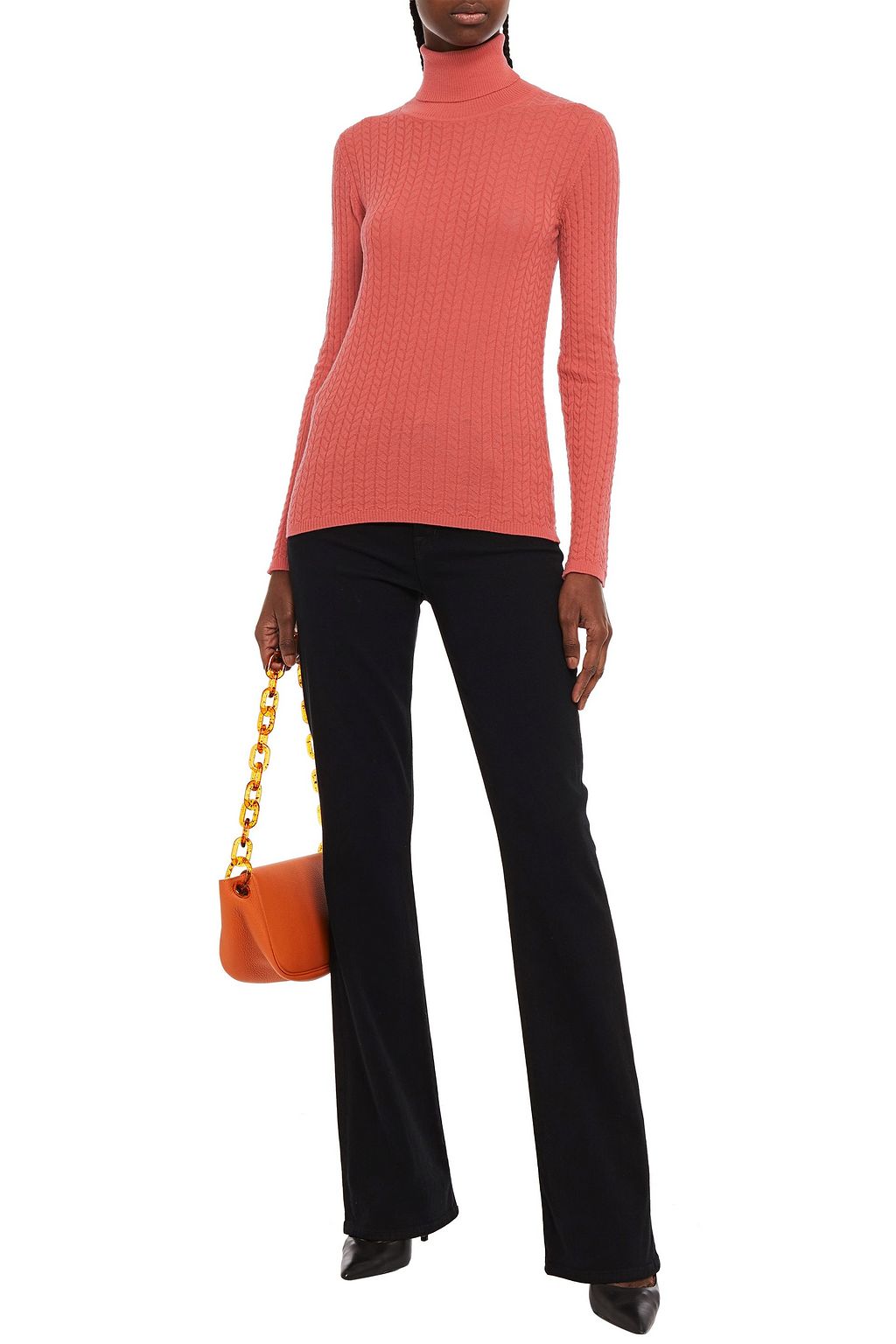 M MISSONI Crochet-knit wool turtleneck sweater
