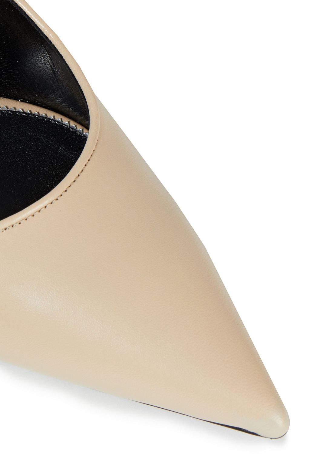 TOM FORD Chain-trimmed lizard-effect leather slingback pumps