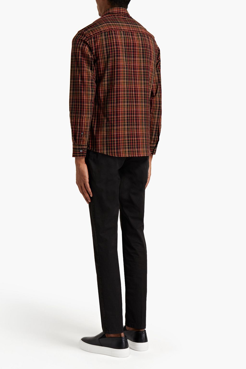 DUNHILL Checked cotton-jacquard shirt