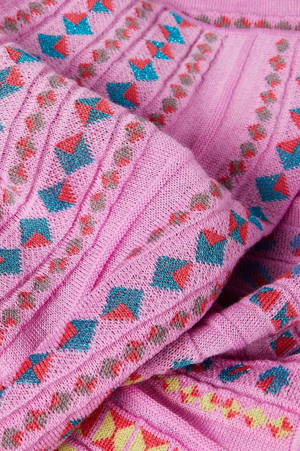 M MISSONI Jacquard-knit wool-blend scarf