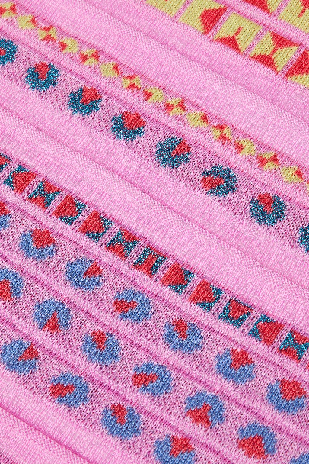 M MISSONI Jacquard-knit wool-blend scarf