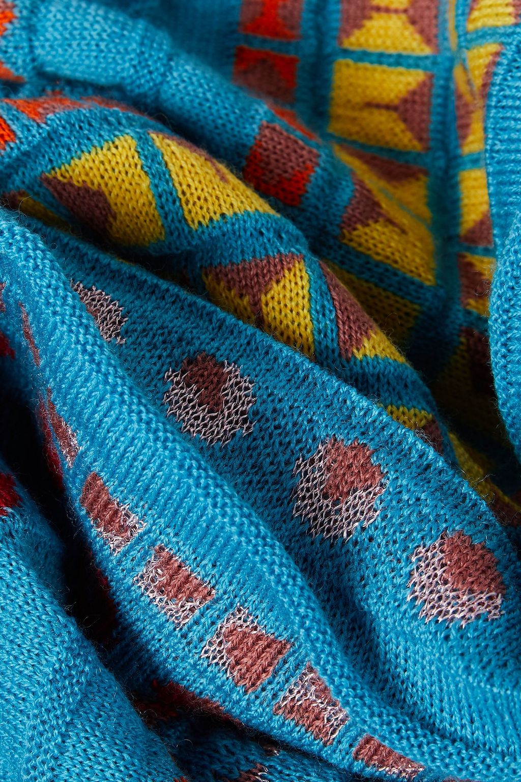 M MISSONI Jacquard-knit wool-blend scarf