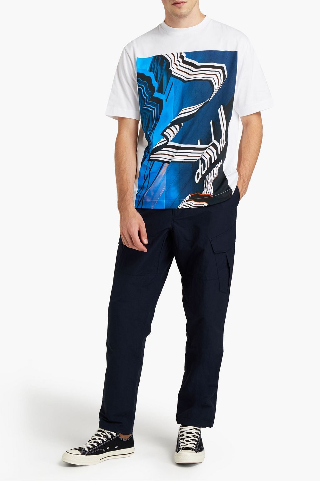 DUNHILL T-Shirt aus Baumwoll-Jersey mit Print