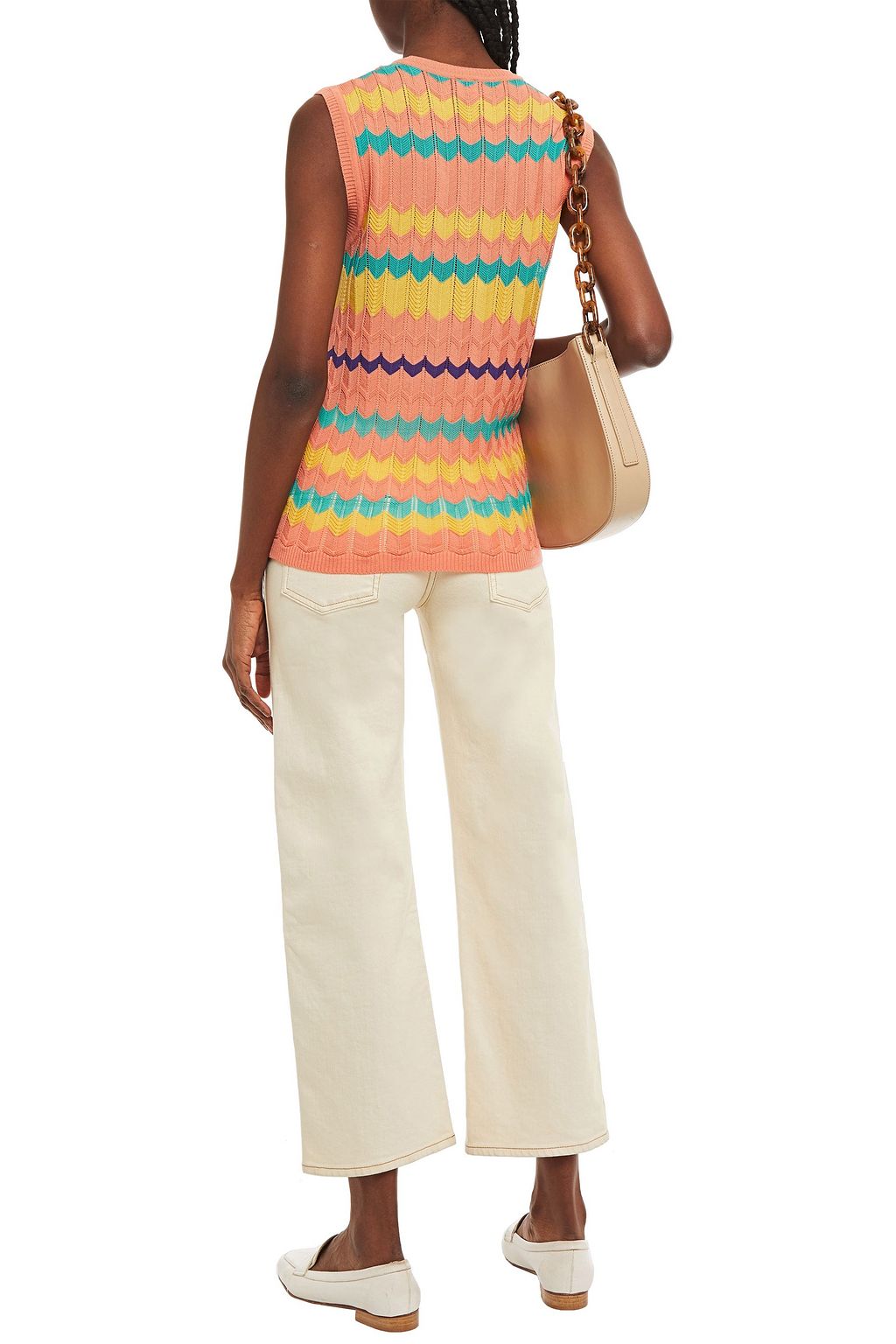 M MISSONI Ribbed wool and cotton-blend top