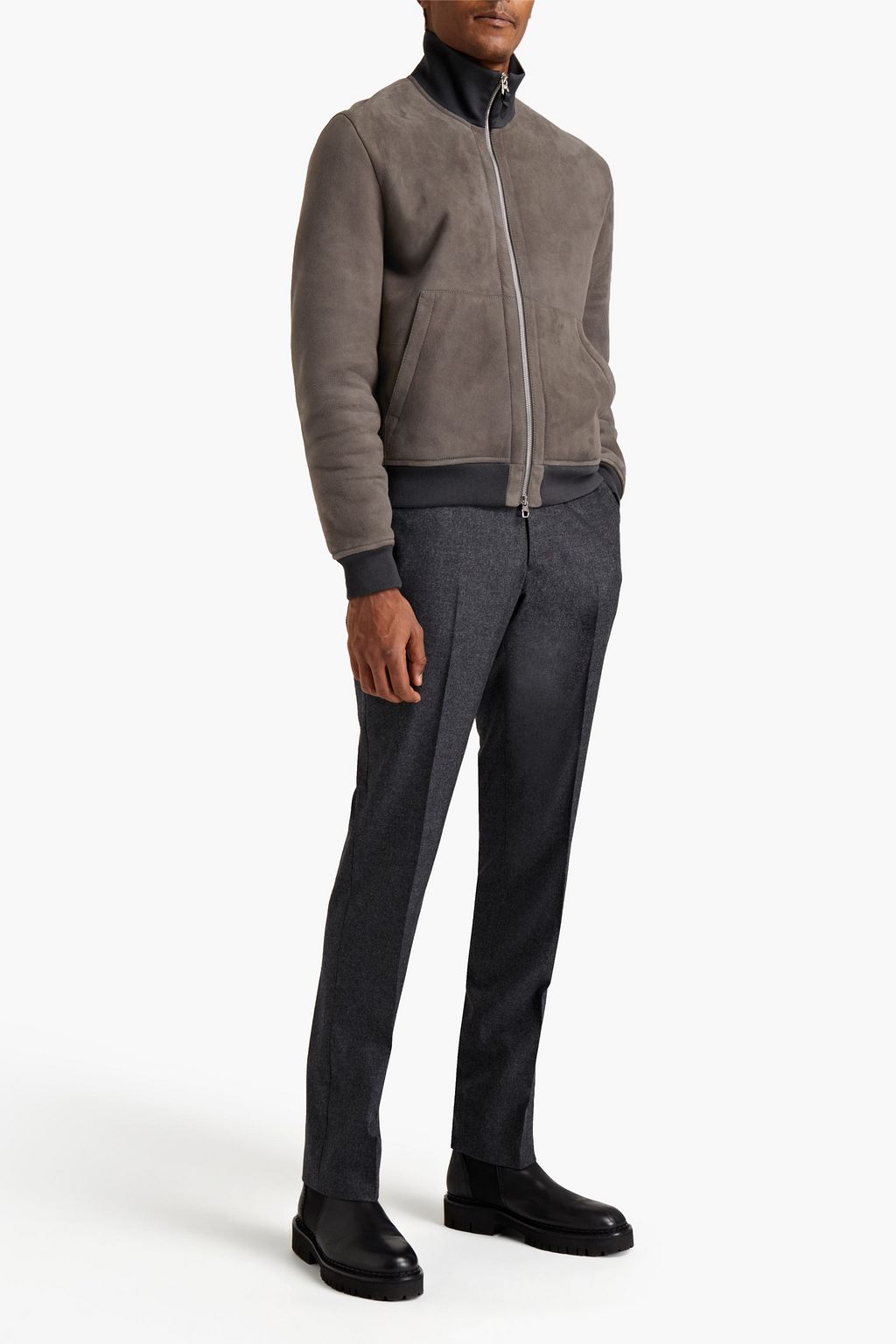 DUNHILL Shearling bomber jacket