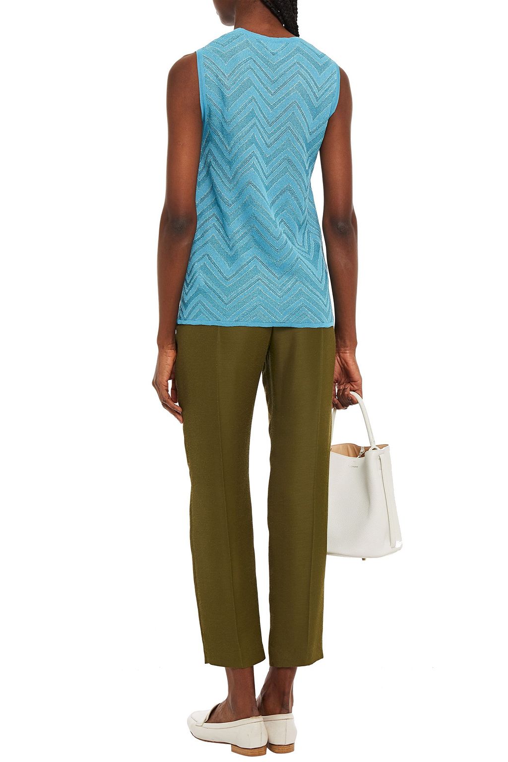 M MISSONI Metallic crochet-knit top