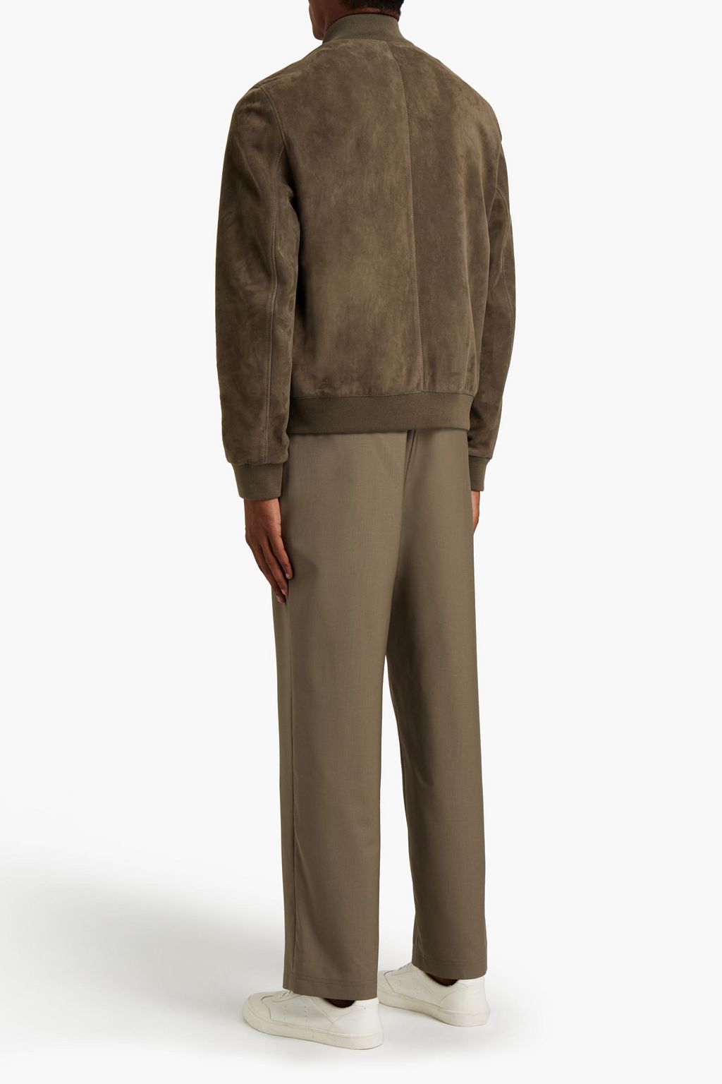 DUNHILL Suede bomber jacket