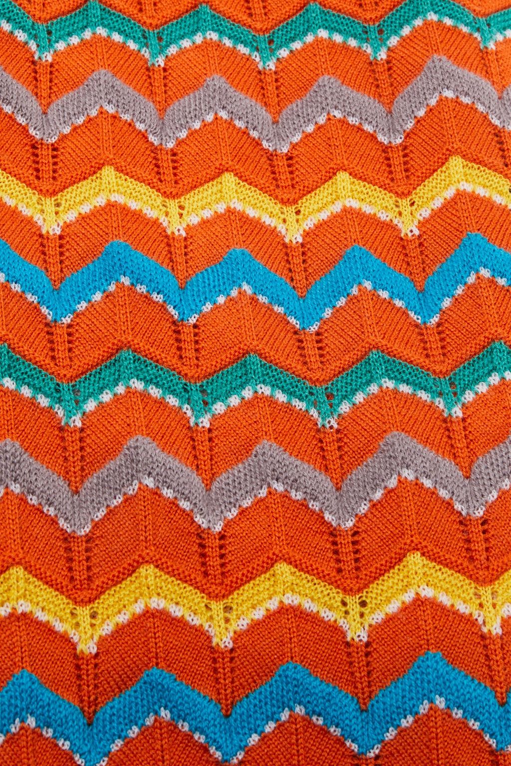 M MISSONI Crochet-knit wool-blend scarf