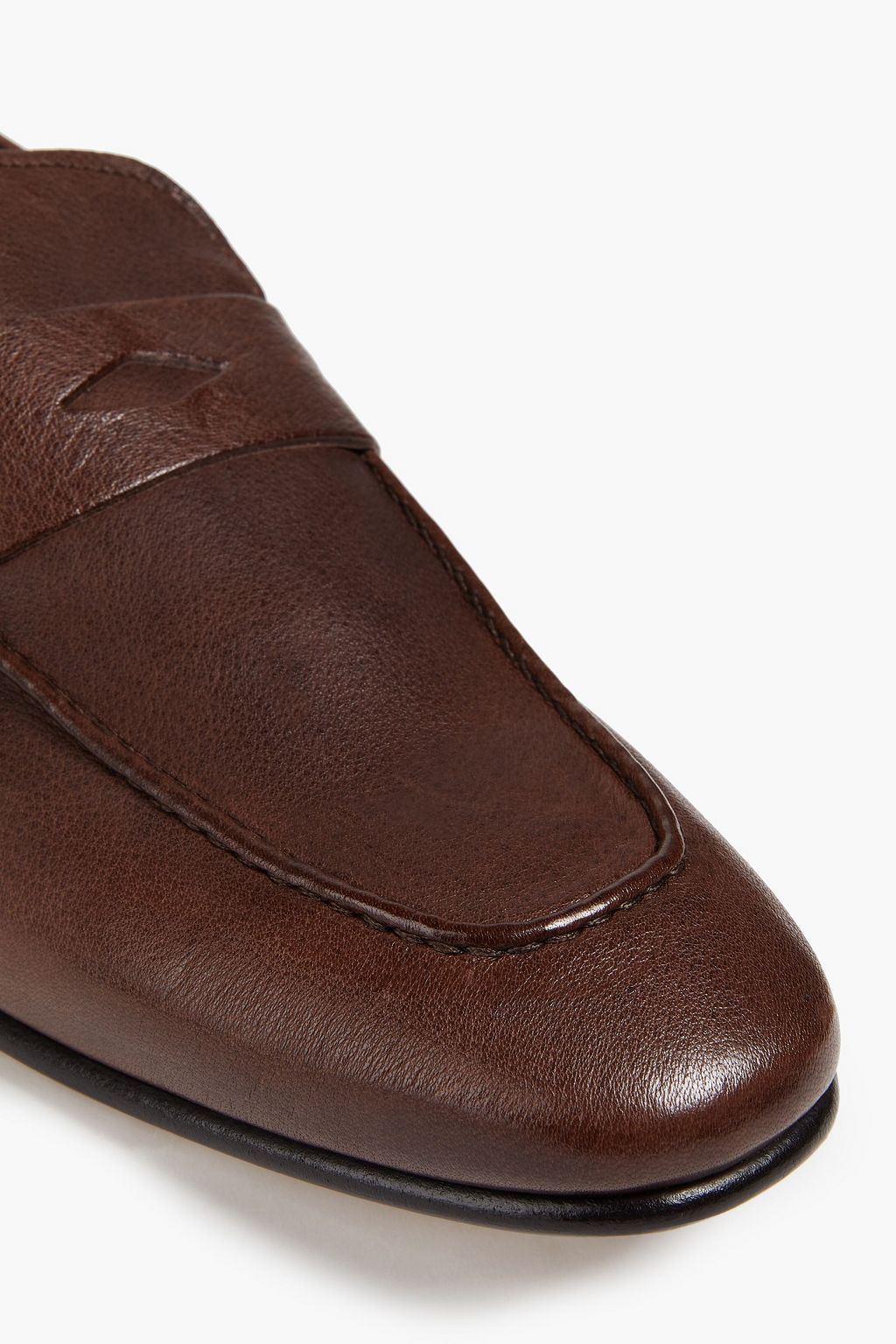 DUNHILL Textured-leather loafers