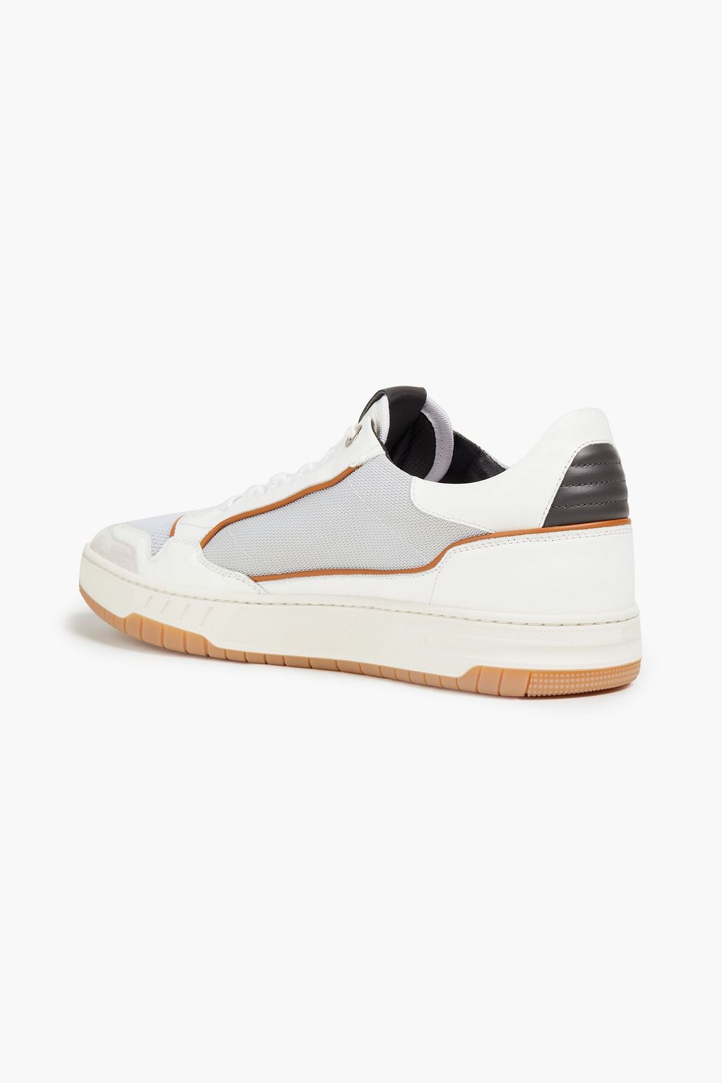 DUNHILL Mesh-paneled leather sneakers