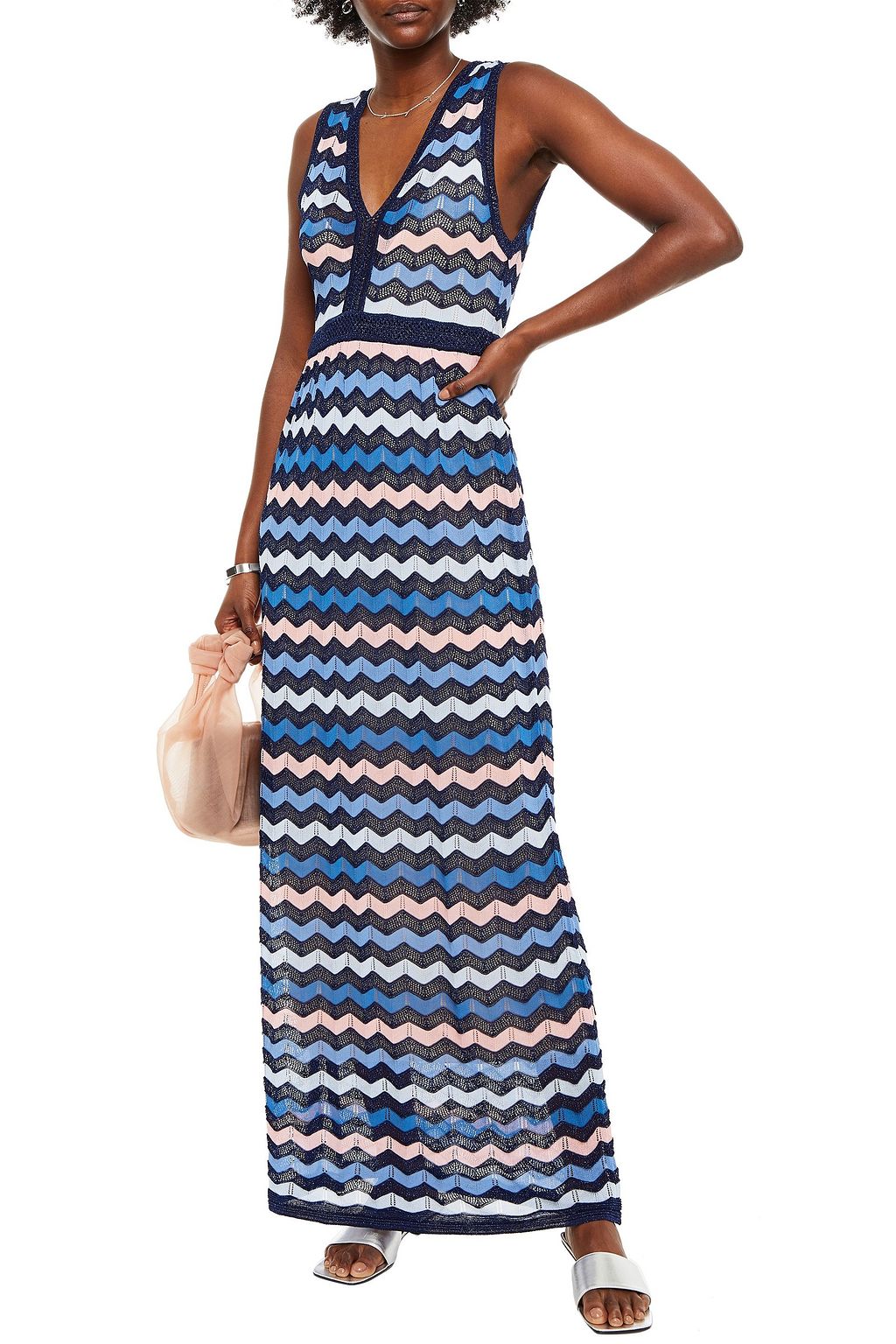 M MISSONI Crochet-knit cotton-blend maxi dress
