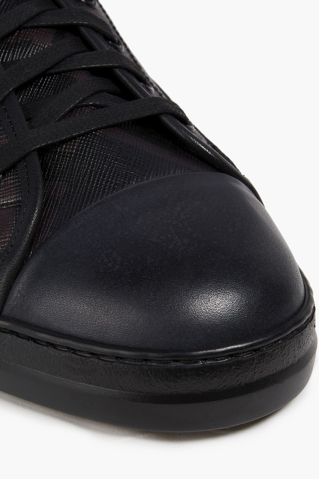 DUNHILL Coated canvas and leather sneakers
