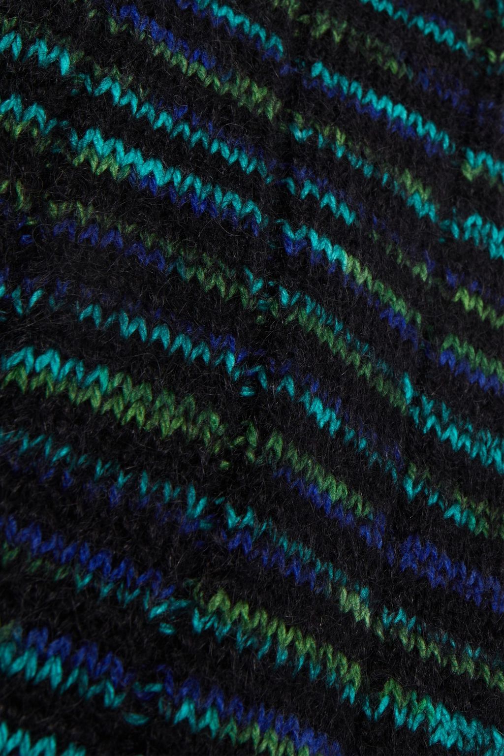 M MISSONI Fringed jacquard-knit wool and mohair-blend scarf