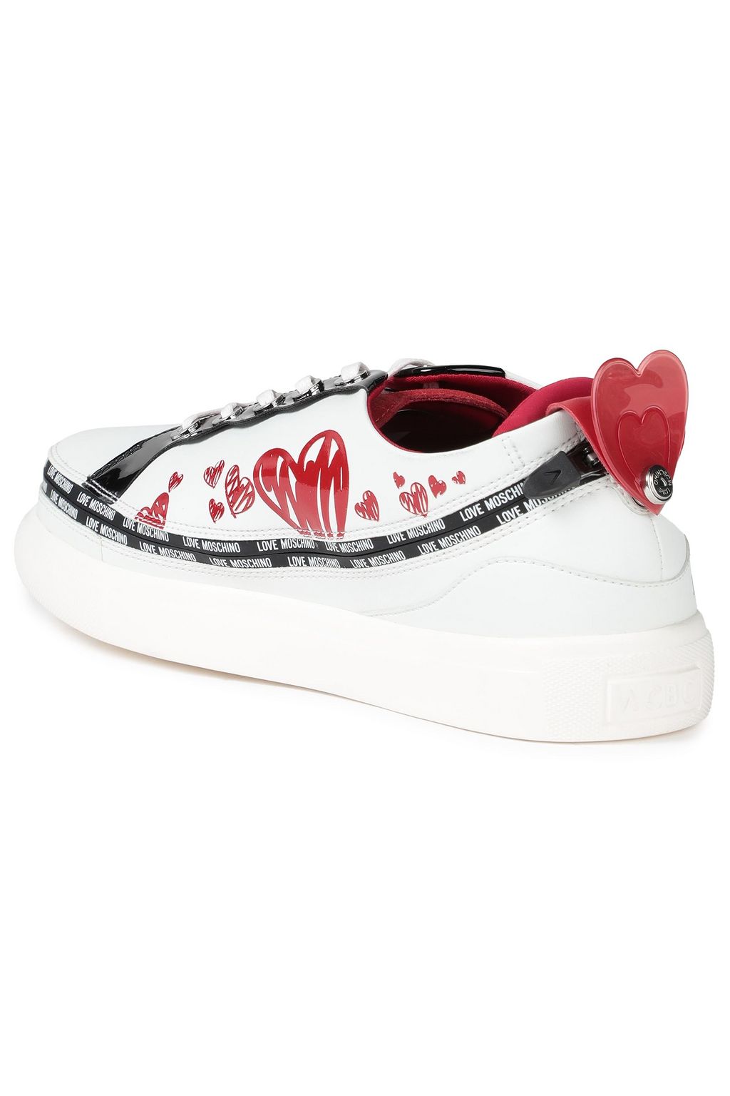 LOVE MOSCHINO Printed faux leather sneakers