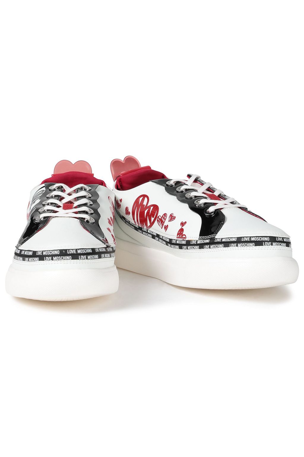 LOVE MOSCHINO Printed faux leather sneakers