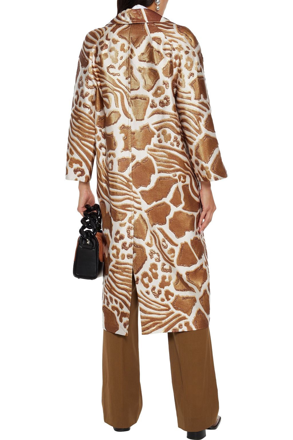 ADAM LIPPES Opera metallic jacquard coat