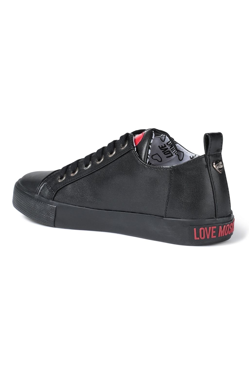LOVE MOSCHINO Logo-appliquéd faux leather sneakers
