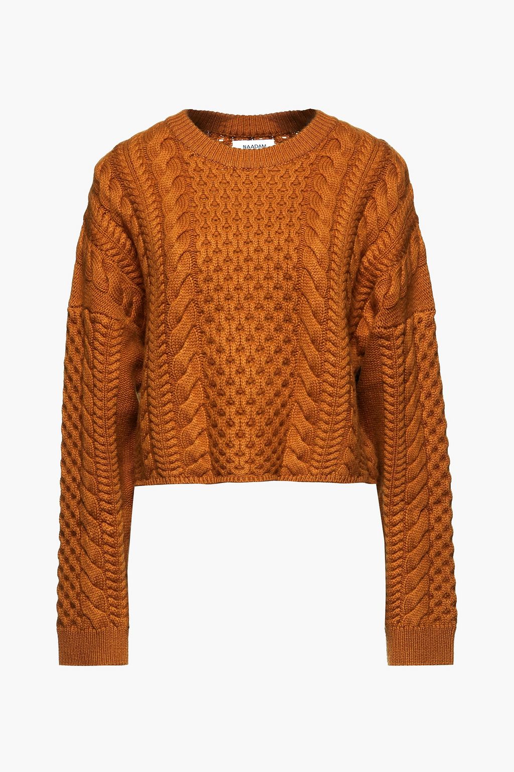 Camel Cable-knit wool and cashmere 
