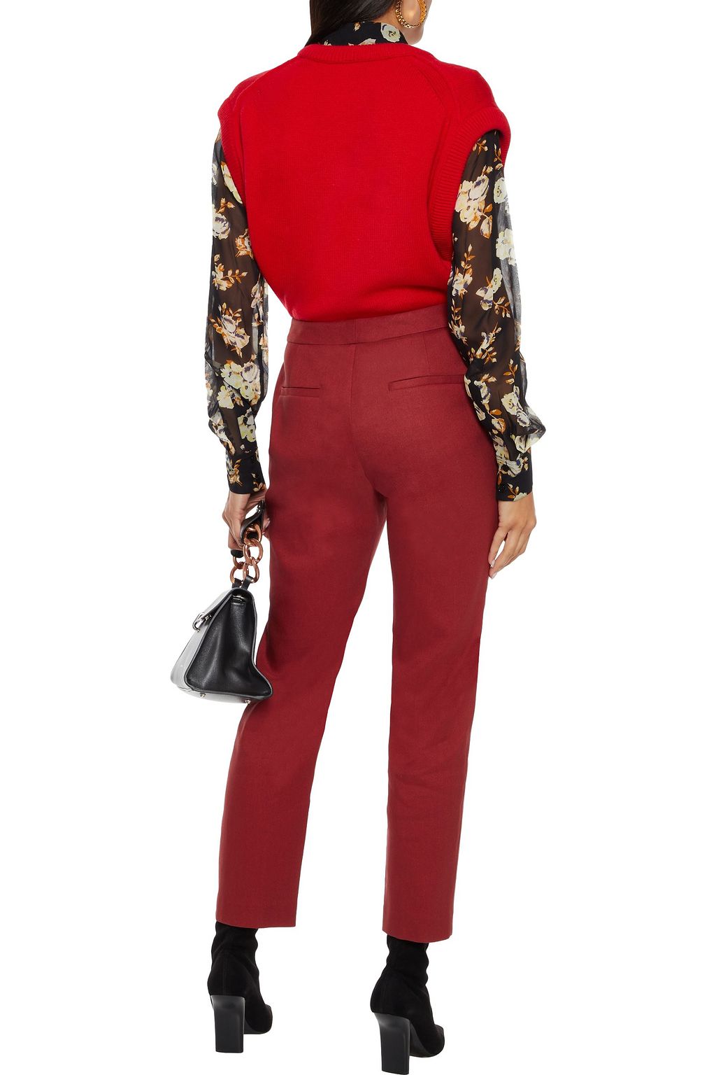 ADAM LIPPES Cropped hemp-blend canvas slim-leg pants