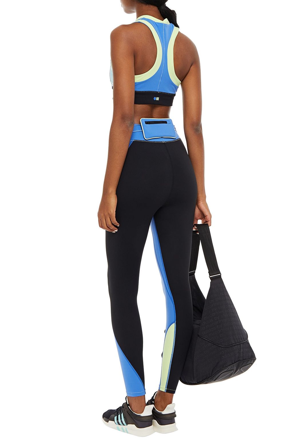 SOLID & STRIPED SPORT Printed color-block stretch sports bra