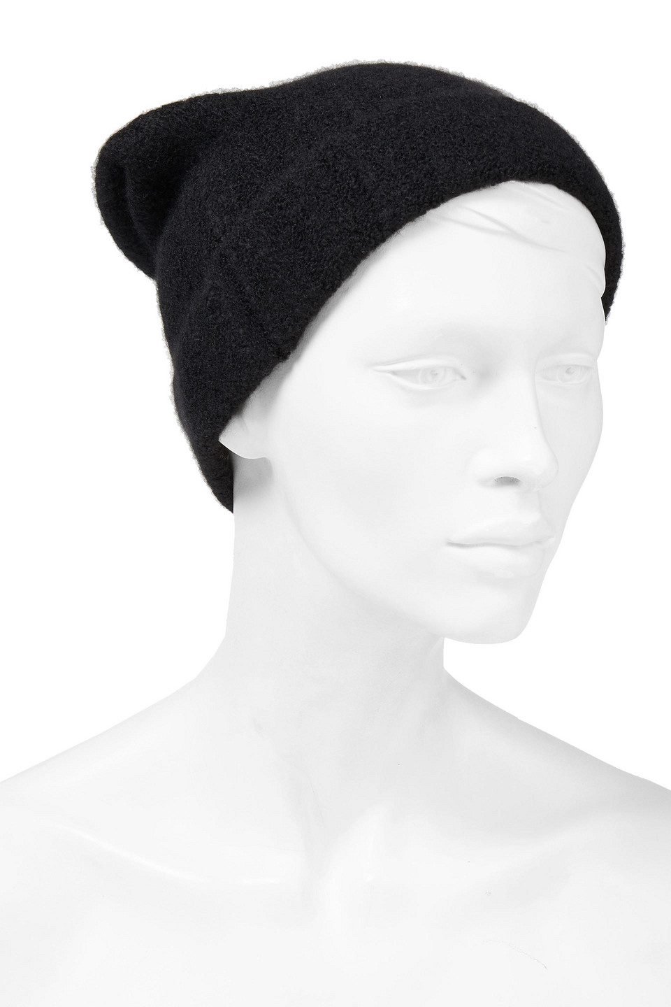 Naadam Bouclé-knit Cashmere-blend Beanie In Black