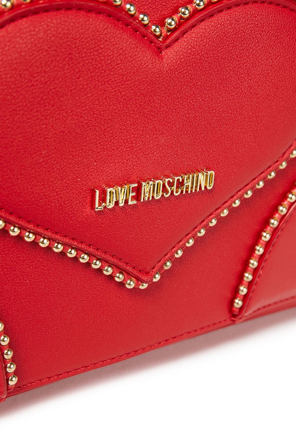 LOVE MOSCHINO Studded faux leather clutch