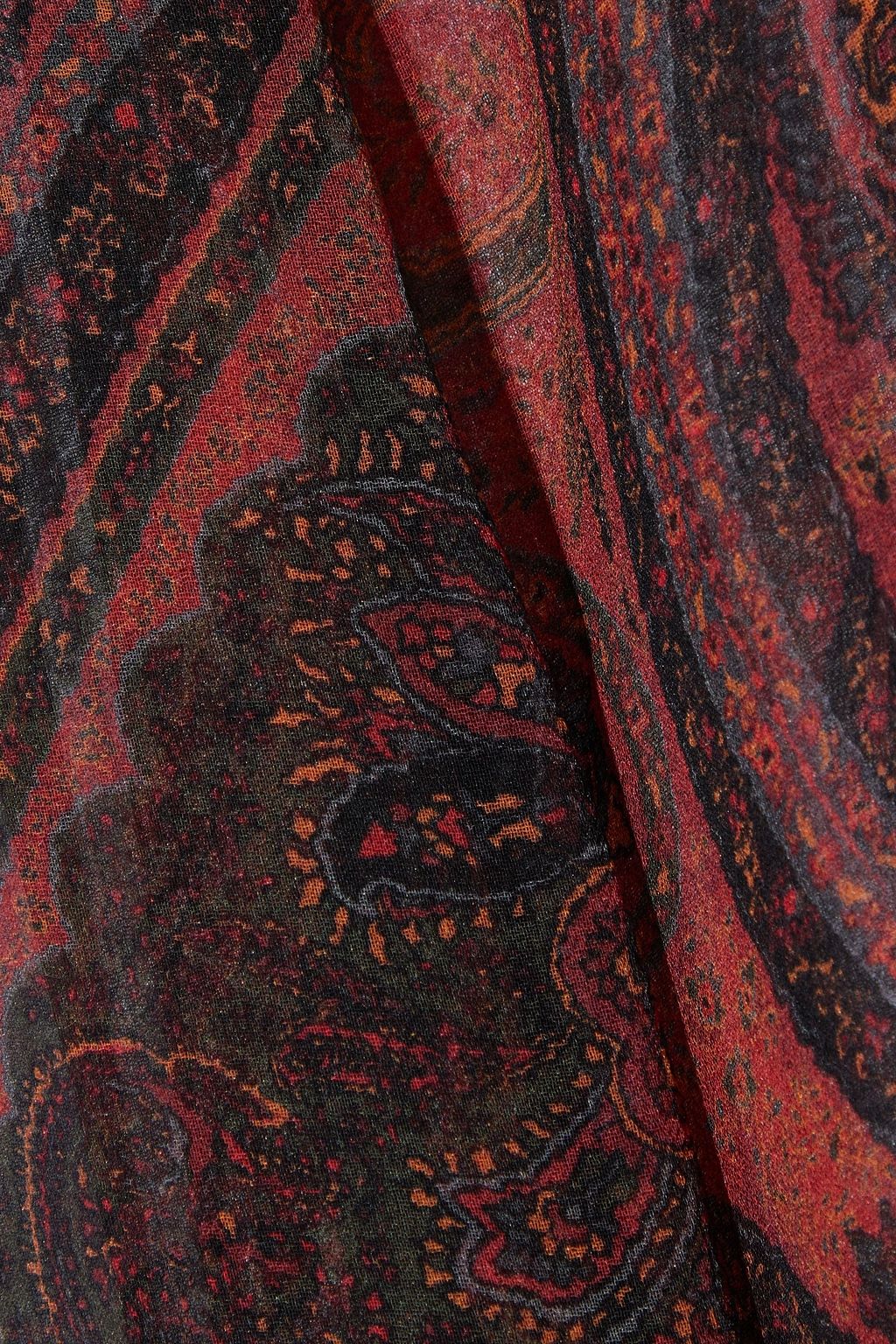 ADAM LIPPES Printed silk-chiffon shirt