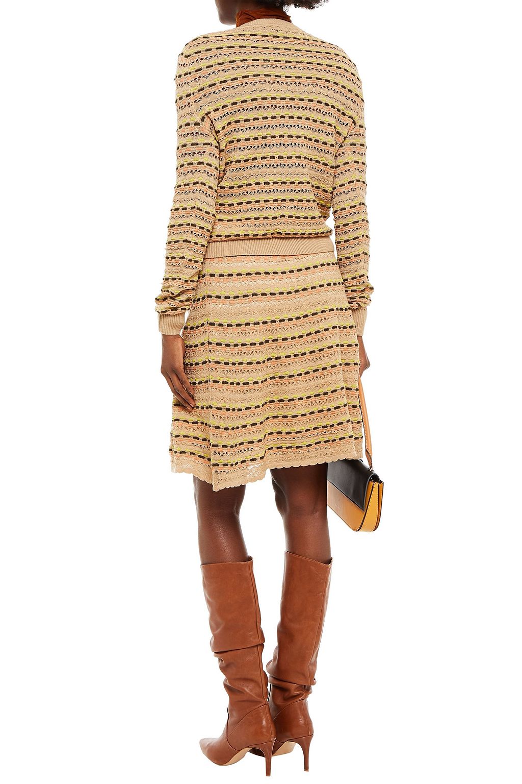 M MISSONI Crochet-knit wool-blend mini skirt