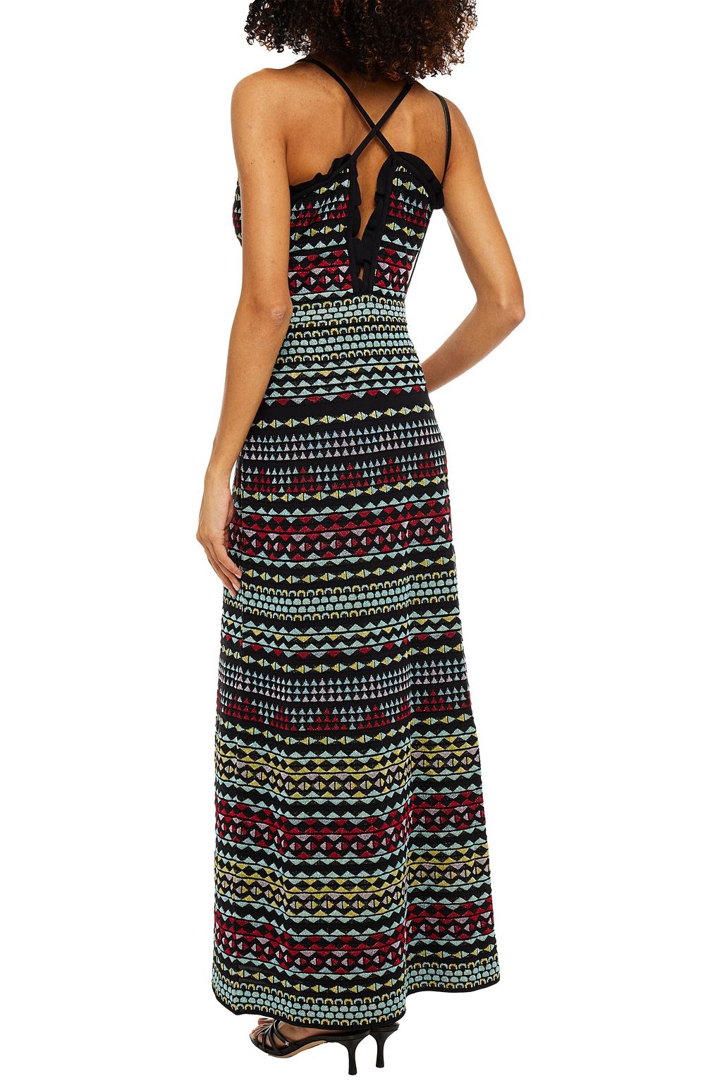 M MISSONI Metallic crochet-knit maxi dress