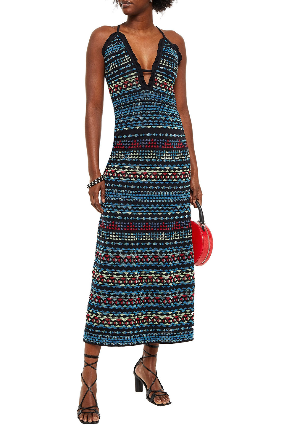 M Missoni Metallic Crochet-knit Maxi 