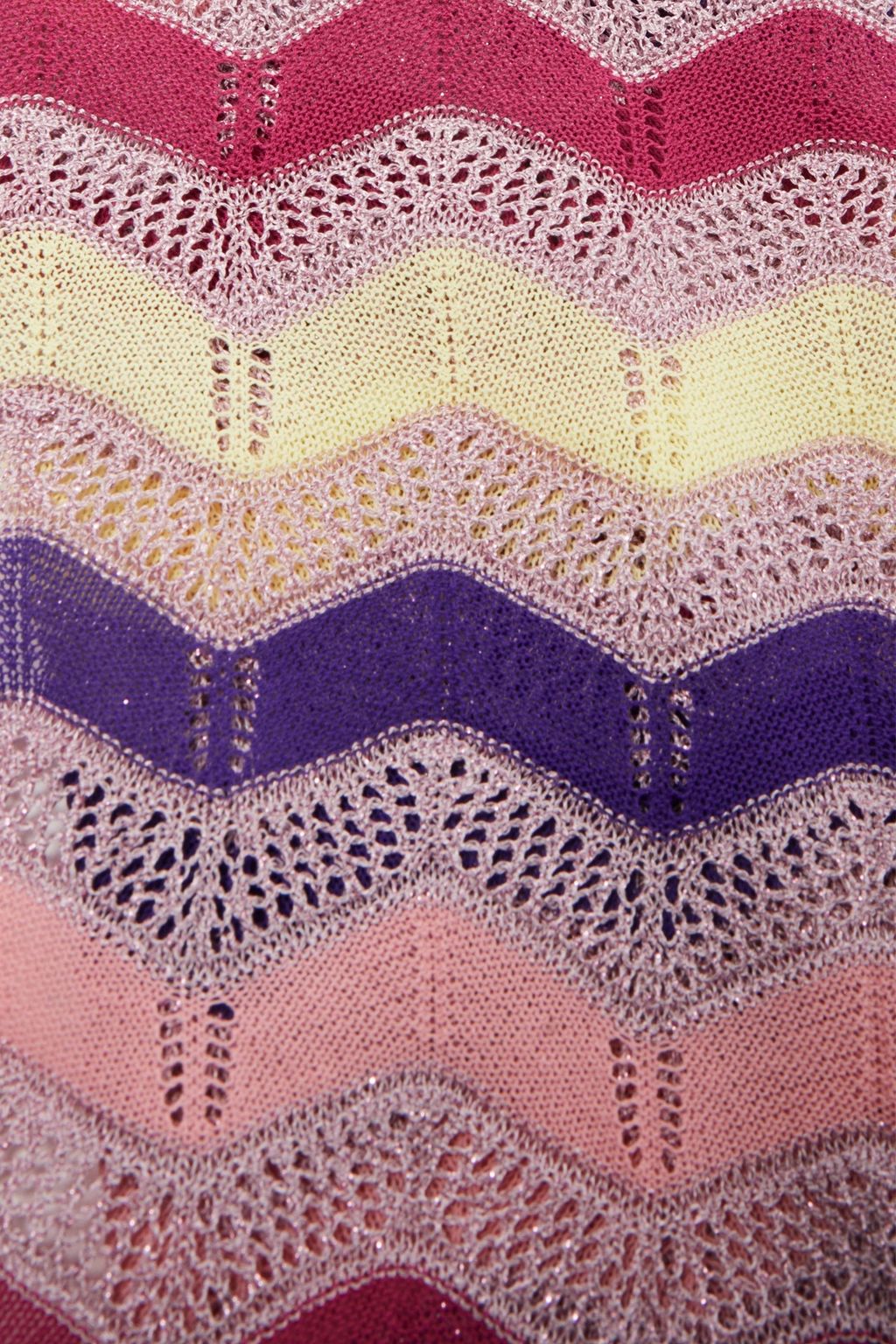 M MISSONI Metallic crochet-knit scarf