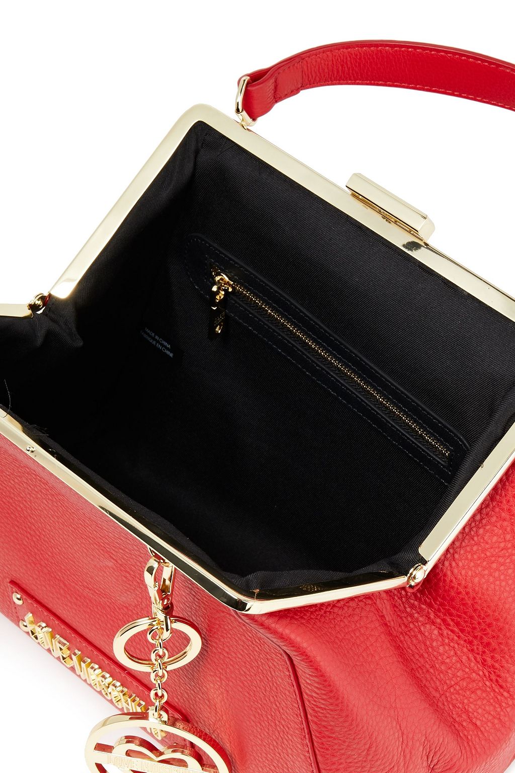 LOVE MOSCHINO Textured-leather tote