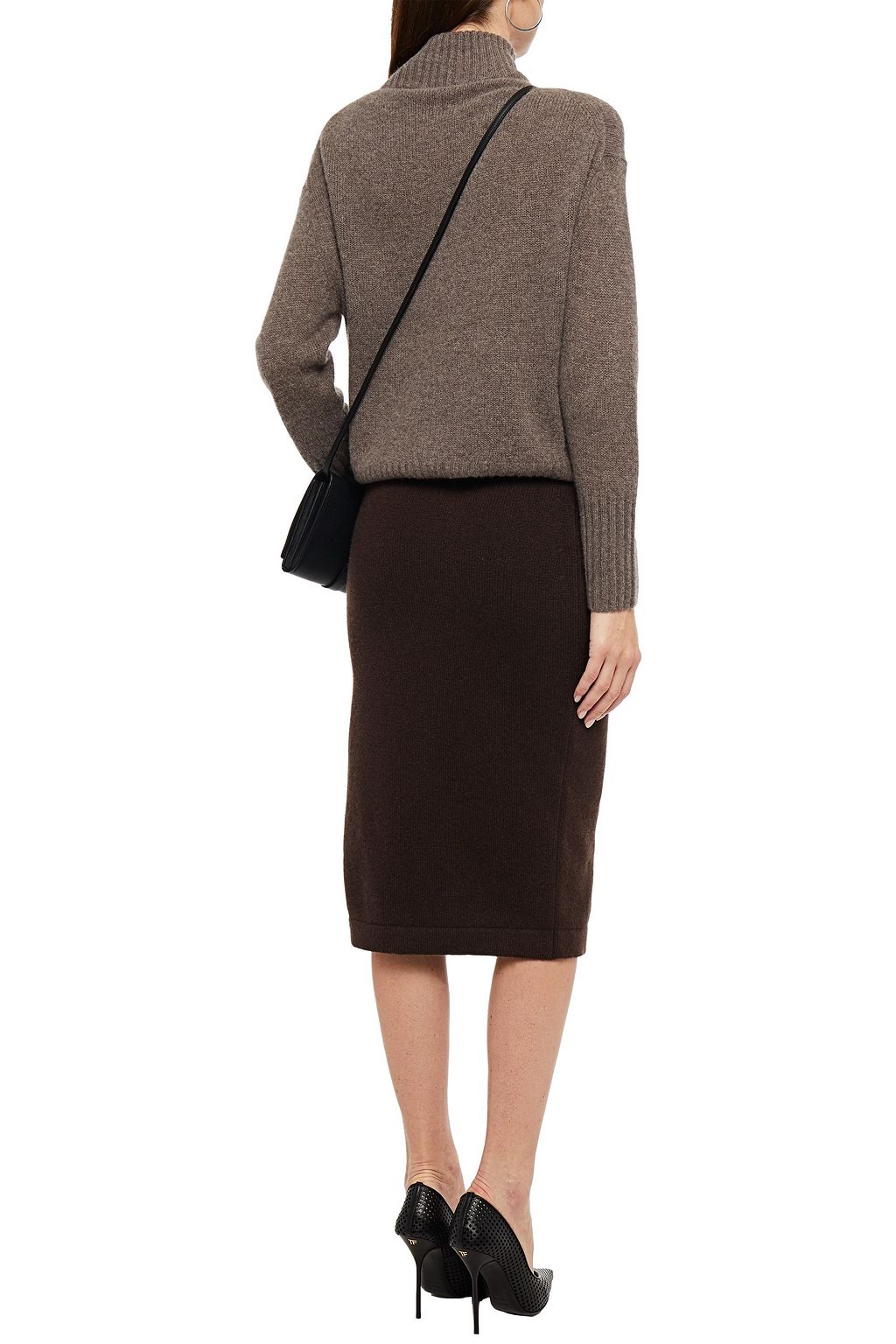 TOM FORD Ribbed cashmere-blend skirt