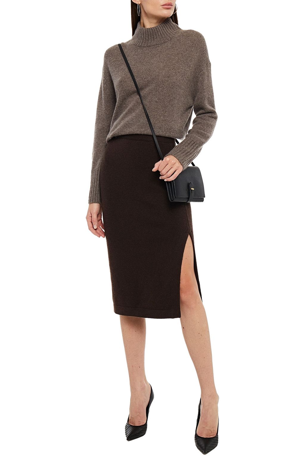 TOM FORD Ribbed cashmere-blend skirt