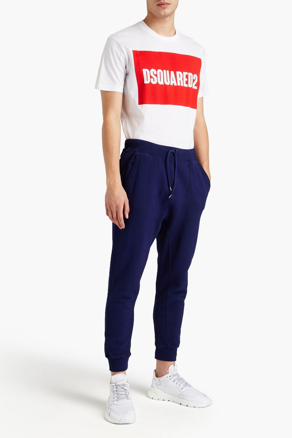 DSQUARED2 Printed French cotton-terry sweatpants