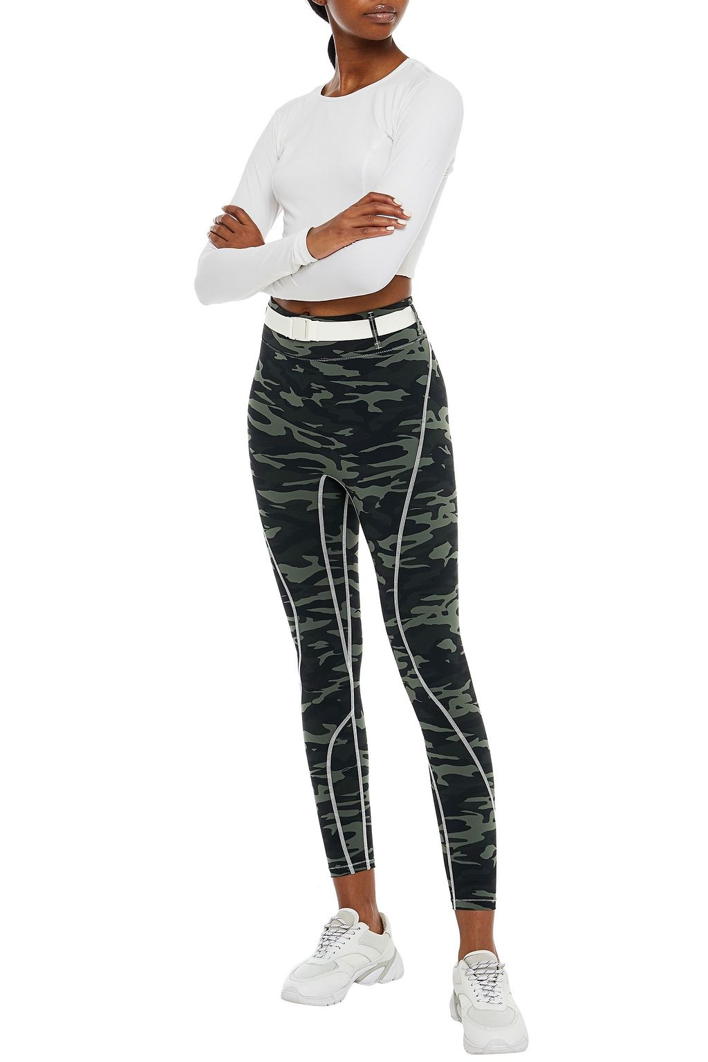 SOLID & STRIPED SPORT Camouflage-print stretch leggings