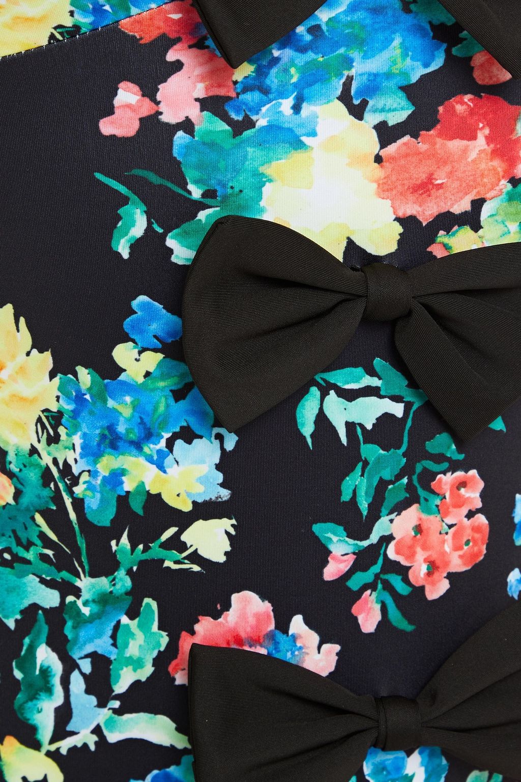 CAROLINE CONSTAS Bow-embellished two-tone swimsuit