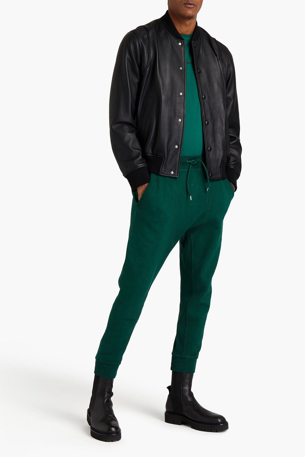 DSQUARED2 Printed French cotton-terry sweatpants