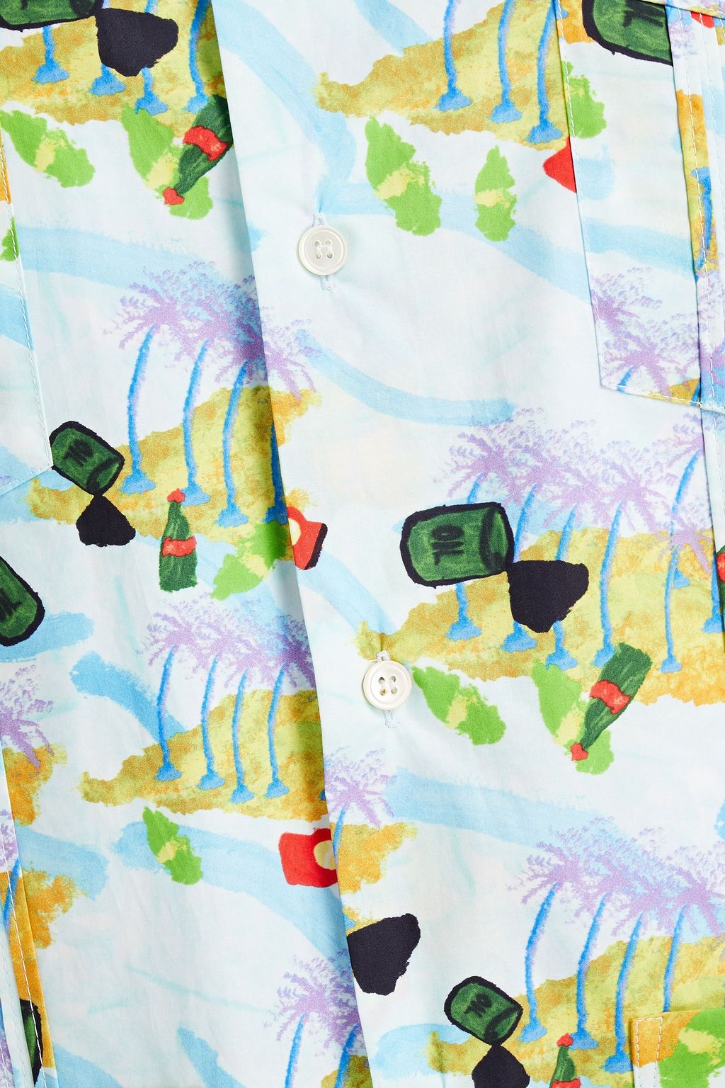 MARNI Printed cotton-poplin shirt